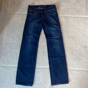 American Eagle straight leg, stretch jeans.